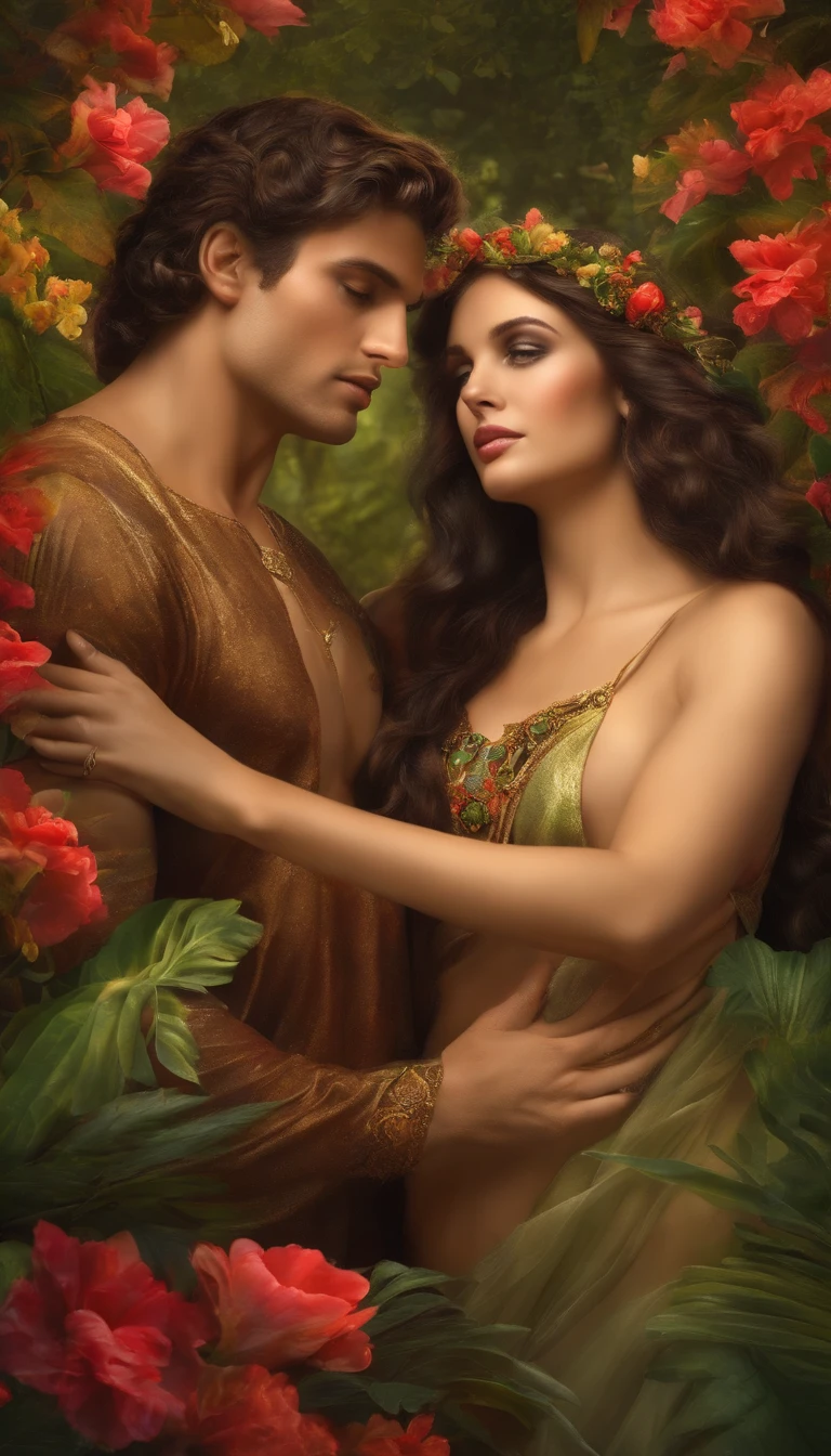A representation of Adam and Eve created in the image of God