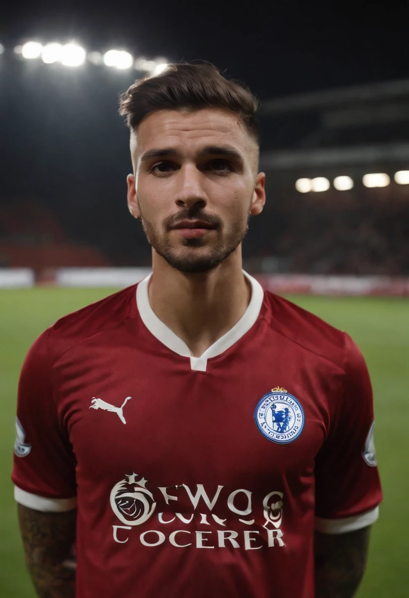 Homem soccer player tatuado, in Leicester city