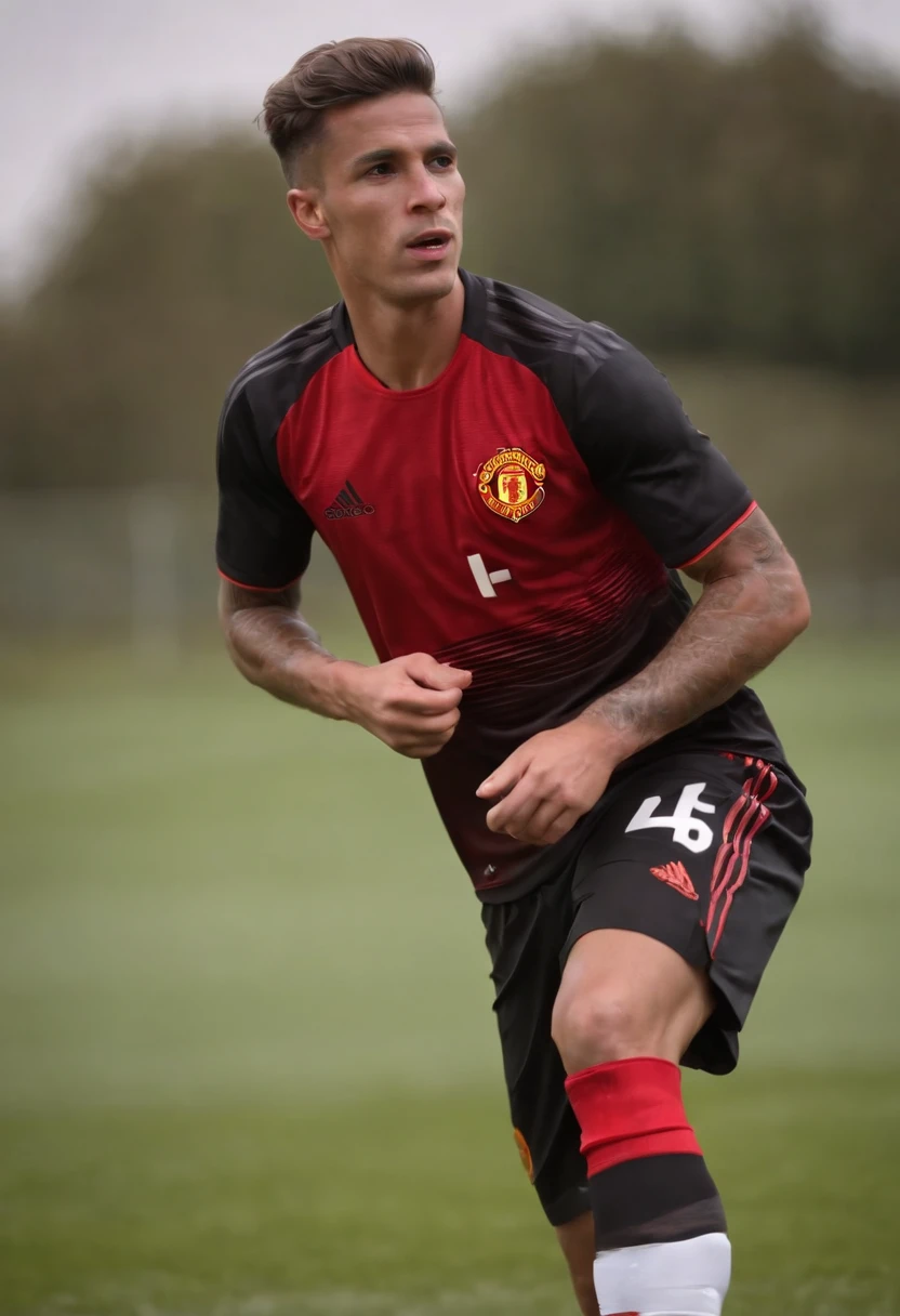 Man soccer player Danish, loiro, cabelo loiro, in Manchester United