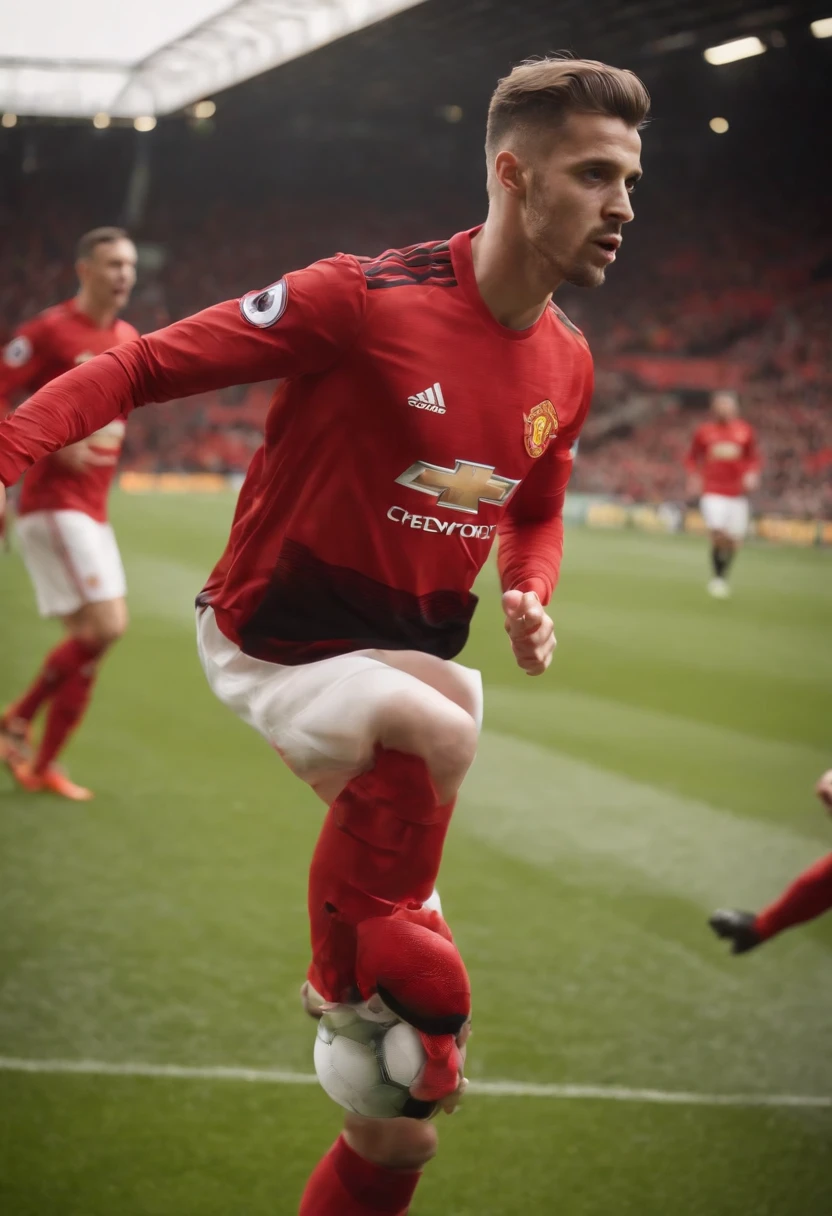Man soccer player Danish, loiro, cabelo loiro, in Manchester United