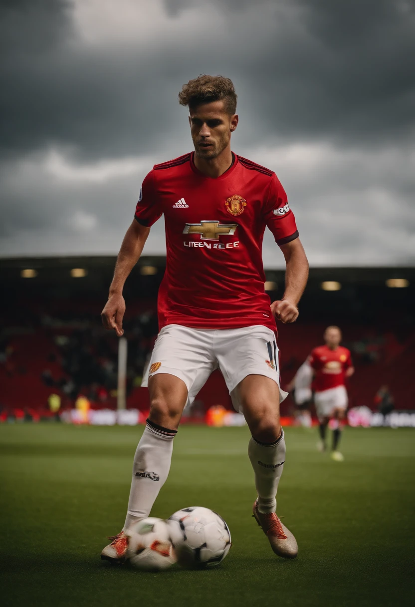 Man soccer player Danish, loiro, cabelo loiro, in Manchester United