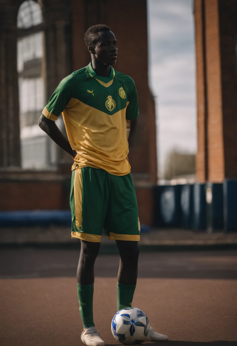 Homem soccer player de Senegal, 20 anos, in Leicester city