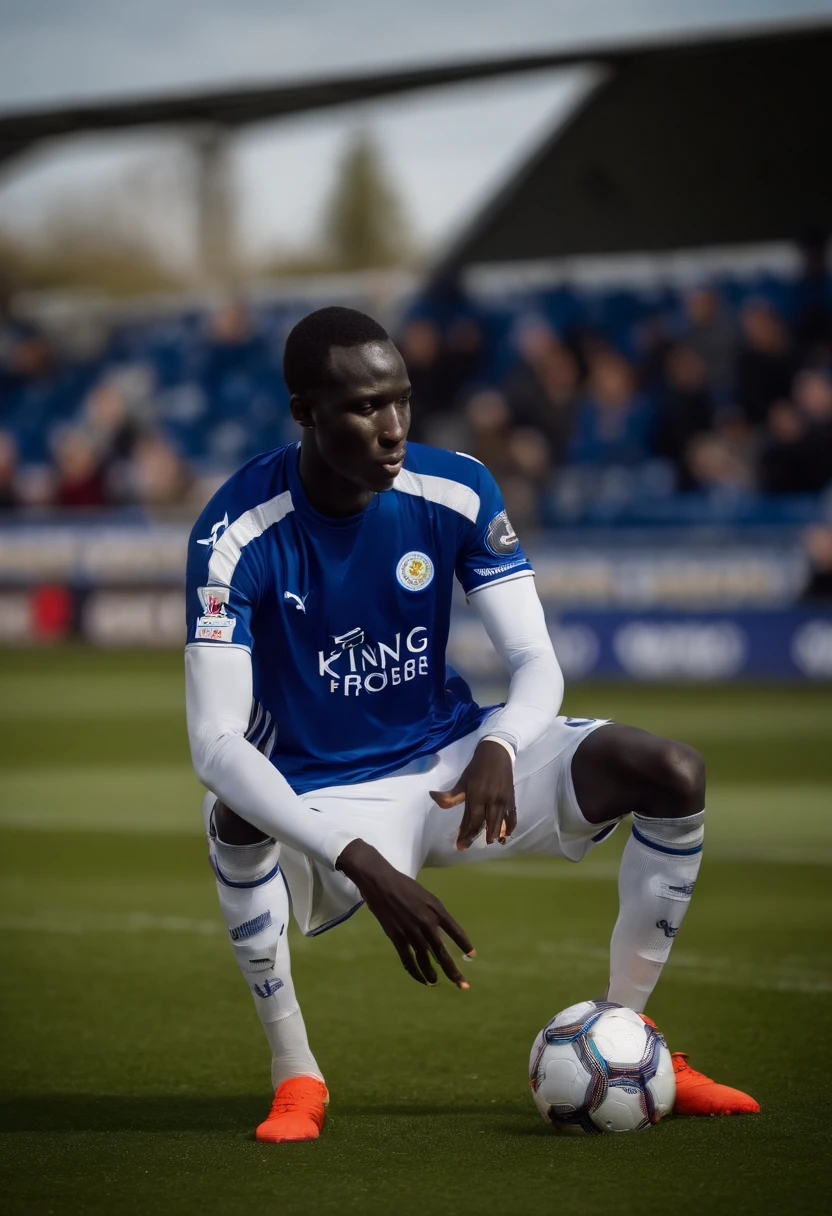 Homem soccer player de Senegal, 20 anos, in Leicester city
