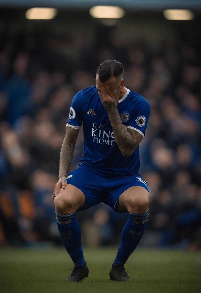 Homem soccer player tatuado, in Leicester city