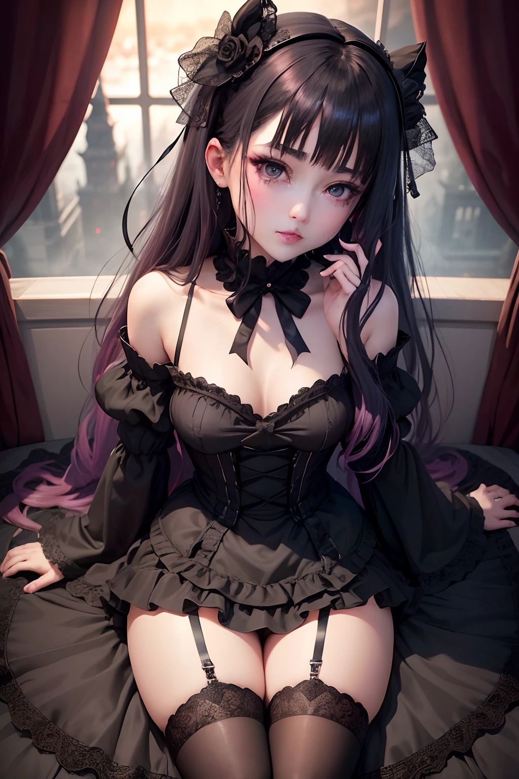 A sexy、Glamour、Gothic lolita、A slight smil、A sexy、garterbelts、knee high socks、Beautifying the world、Unhappy、Lament my night's fantasy、Beautie、Beautiful shape、wretched、ghosts、wraiths、Evil Spirit、The dragon、Beautiful、boredom、Unusual beauty、Bewitching、Fornication、Hard Dark Gothic Makeup、Maniacal、Deep night sky、horor、bell sleeves、Wizard Sleeve、twin-tail hair、maid clothes、Dark Gothic、Longer dress、Black Dark Eyeshadow、Visual Lock、slaves、crying how bright、mourn、Sad songs、Good skin luster、Lace pink、Long hair straight hair、Light pink hair、Dark Gothic Makeup、Dark smile、An abnormal、Restless Palace、Kamimei、Pleasant look、Small Devil、Fragrant beauty、Smell、fragrant、lovely、Kiss Face、Ride in a foggy carriage、age19、carriage、Lying、seductiv、from below looking up、 Thighs slightly plump、Open your mouth wide、