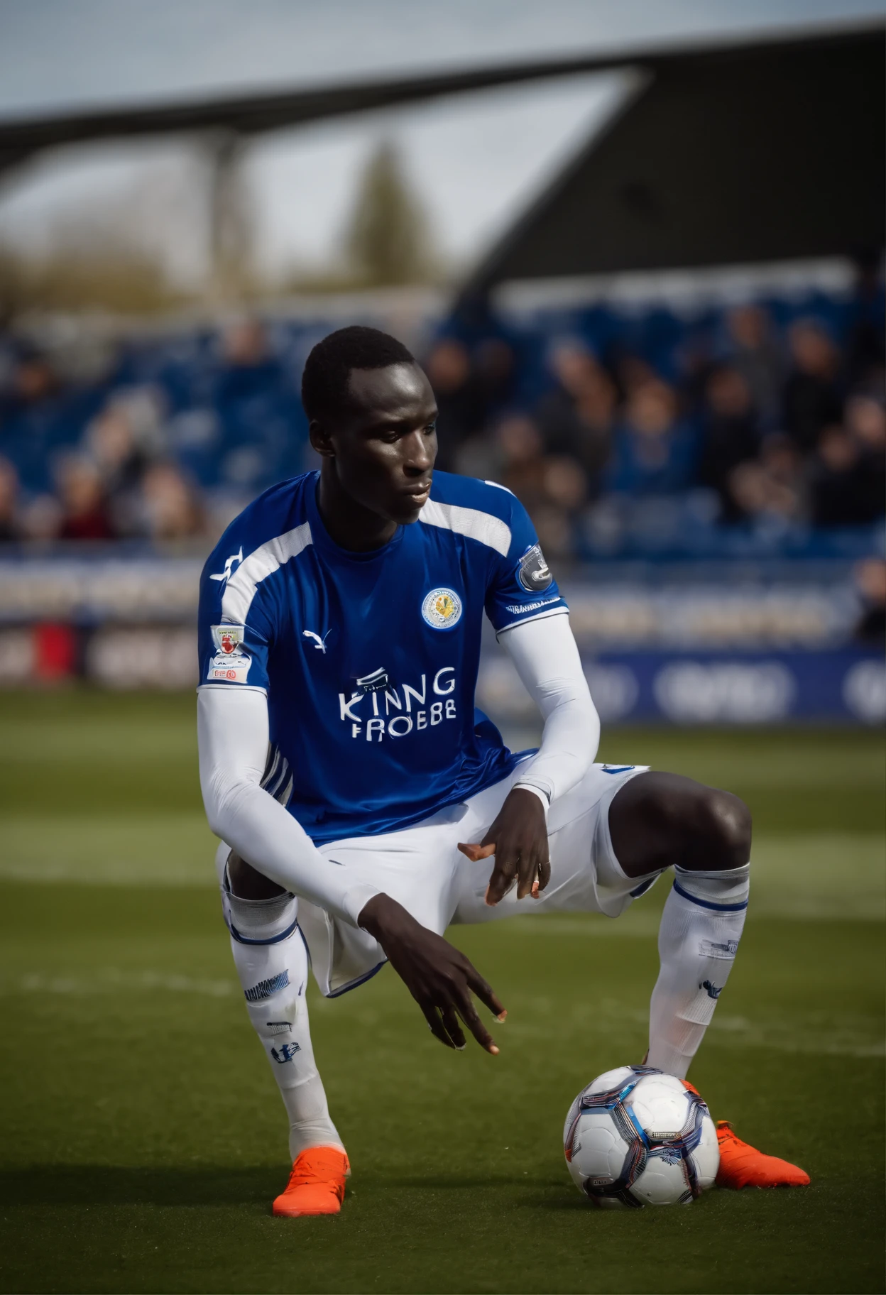 Homem soccer player de Senegal, 20 anos,  in Leicester city