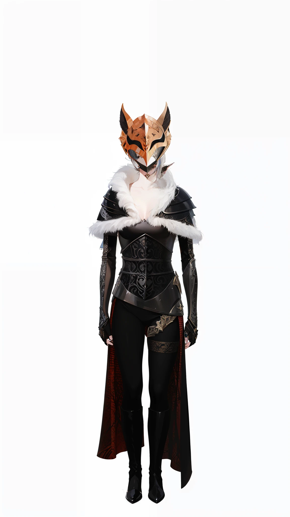 Armadura medieval, feminina, raposa,4k