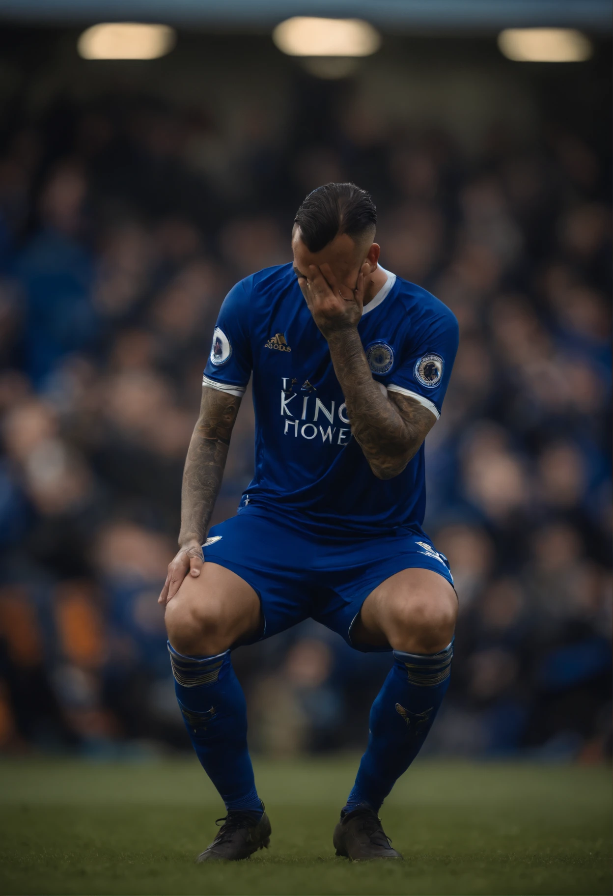 Homem soccer player tatuado, in Leicester city