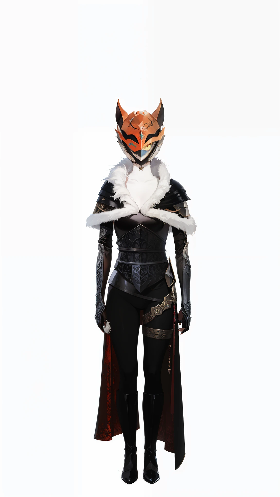 Armadura medieval, feminina, raposa,4k