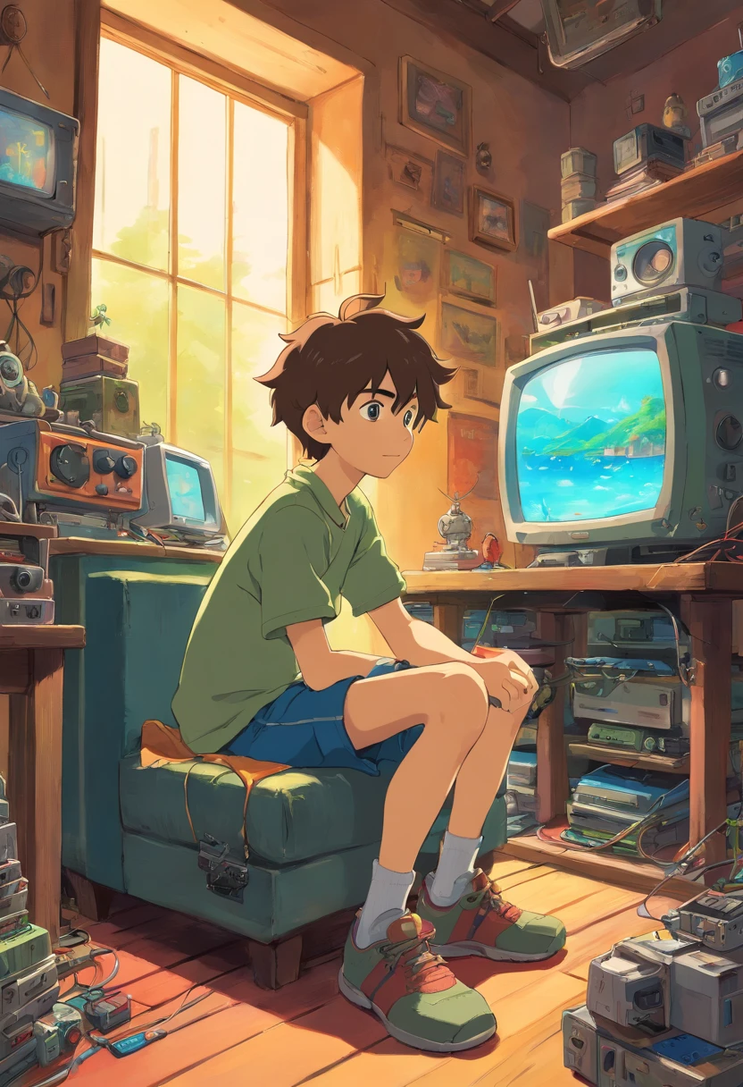boy that play with console