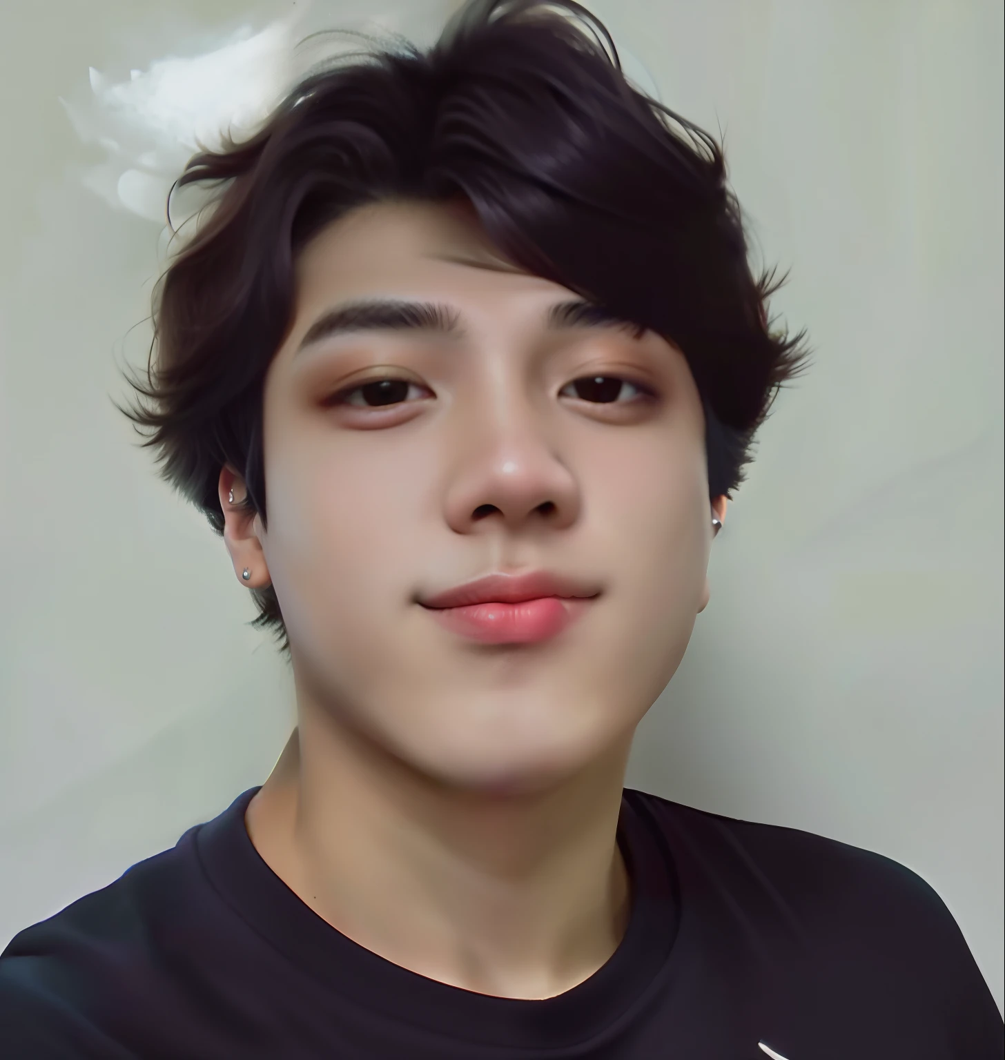 rapaz de cabelos pretos e camisa preta, caio santos, mateus 9 5, Carmelo Blandino, david rios ferreira, Msxotto, icaro carvalho, daniel mirante, youtuber, Nick Silva, imagem frontal, Dan dos Santos, halfbody headshot, em torno de 1 9 anos, Streamer do Twitch / Jogador Ludwig