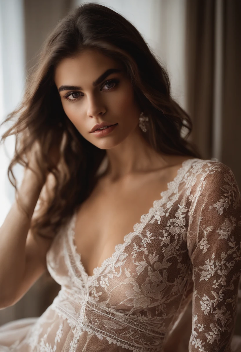 Woman in fine red lace lingerie with the same naked breasts naked , Pukami keeps hair and panties small, Chica sexy con ojos marrones, Retrato de Kaia Gerber , brown hair and large eyes, selfie de una mujer joven, Ojos del dormitorio, Violeta Myers, sin maquillaje, Maquillaje natural, staring directly into camera, cara con artgram, maquillaje fino, Impressive long-lasting shot, en el dormitorio, escote, maciza, , muslos grandes , pechos grandes desnuda