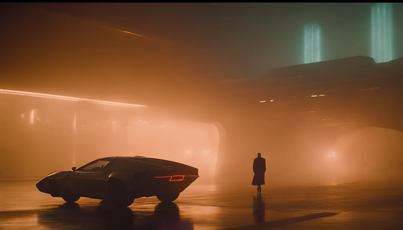 Um quadro fixo da cidade futurista do filme Blade Runner 2049. cinemactic. 8k. disco Rigido. alta qualidade.