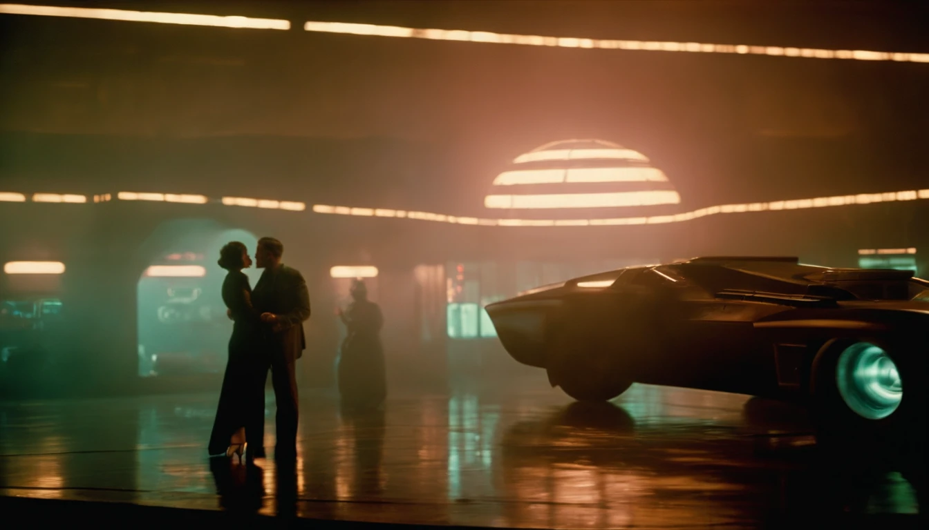 Um quadro fixo da cidade futurista do filme Blade Runner (1982). cinemactic. 8k. disco Rigido. alta qualidade.