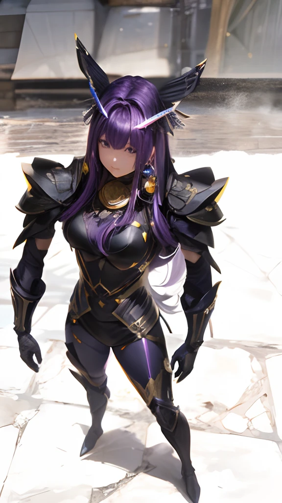 { - anatomy error}(Masterpiece - Ultra-detailed, very high resolution)masterpiece, best quality, defCamilla, tiara, armor, gloves, gauntlets, full armor, whole body, extended arm, garden, smile, tired, looking at the viewer, lilac hair, backwads, looking back, dinamic poses