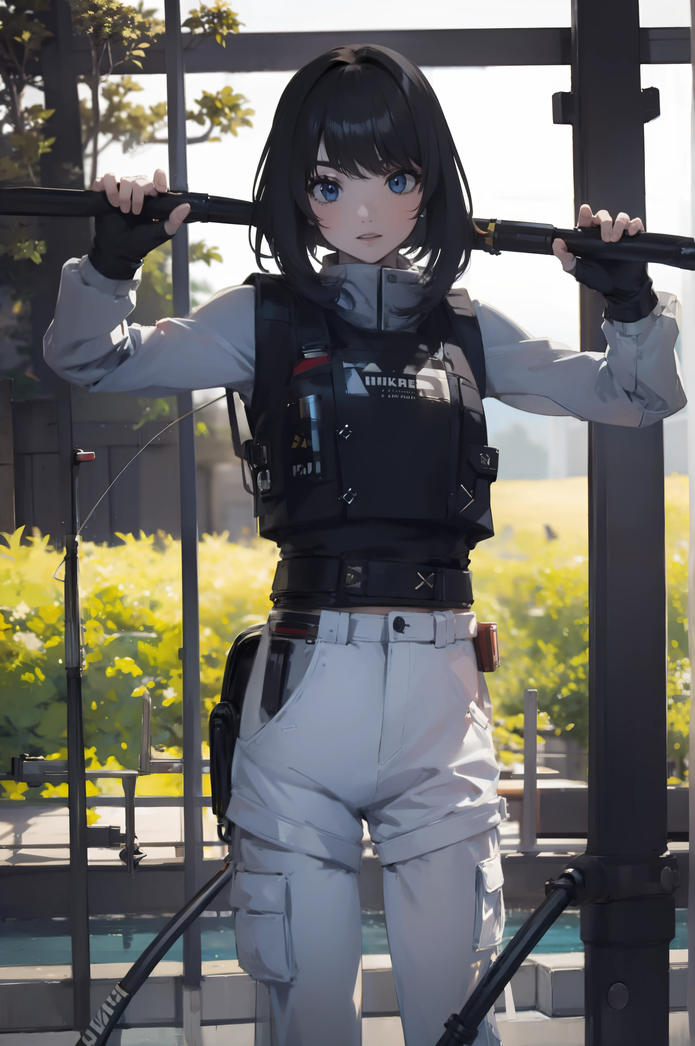 Right hand holding fishing rod