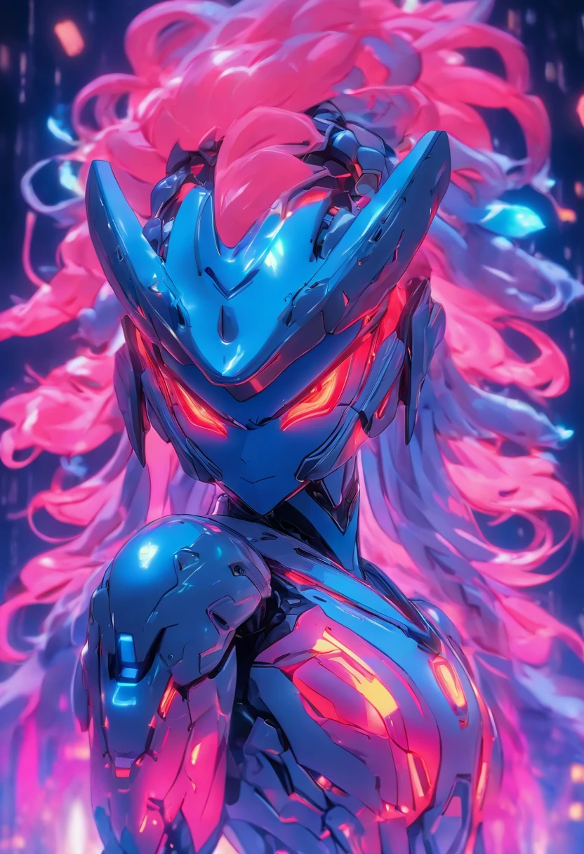ChinesischDrache, (Blind Box Spielzeug Stil:1.2), (full-body shot) , 1 Transparent Girl,Hinter ihm steht ein durchsichtiger chinesischer Drache, Transparenter Mech, Exquisiter Helm:1.2, Leuchtende Brille:1.2, Cyberpunk, Dreamy glow, leuchtende Neonlichter, sauber, white background, ( Globale Beleuchtung, Rochen-Traching, HDR, Unwirkliches Rendern,Reasonable design, Hohe Detailgenauigkeit, Meisterwerk, best quality, hyper HD, Filmische Beleuchtung)