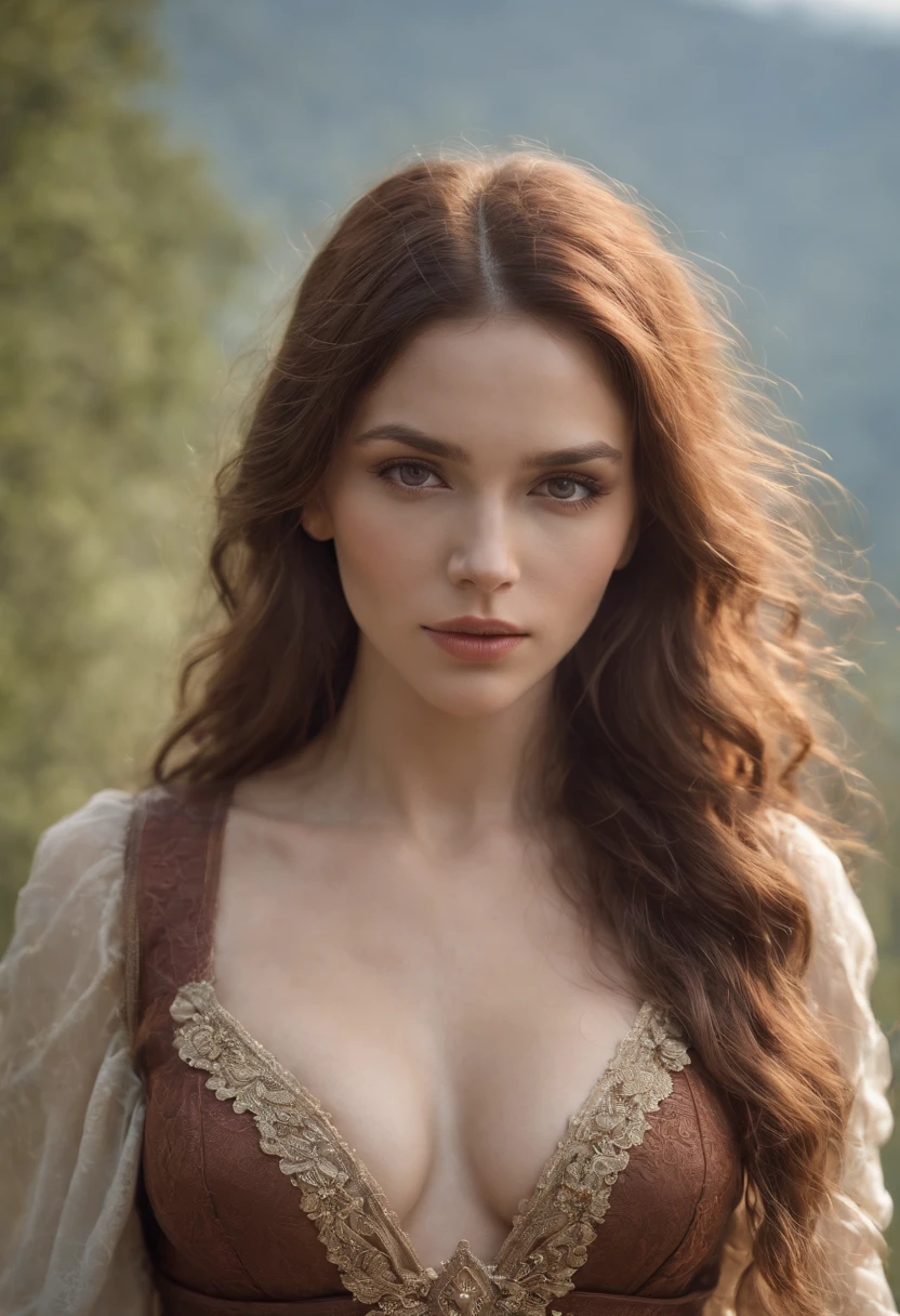photo of a award winning photography, Italian fantasy, detailed skin, skin pore, fantasy magic, long hair, intricate, sharp focus, highly detailed, cowboy_position, nice breasts