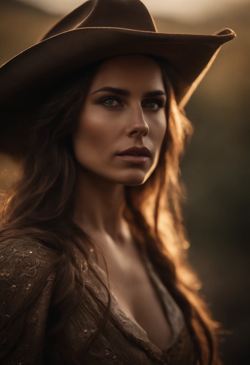 photo of a award winning photography, Italian fantasy, detailed skin, skin pore, sharp eyes, fantasy magic, long hair, intricate, sharp focus, highly detailed, cowboy_position, nice breasts