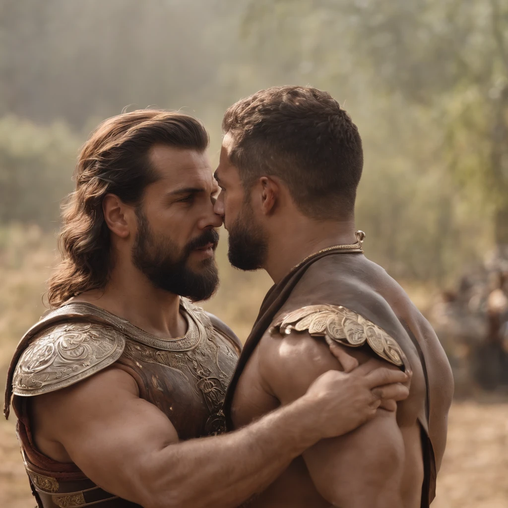 cinematic portrayal, lindo Ares Deus da guerra com 35 anos, mitologia grega, foco nítido, qualidade 8k