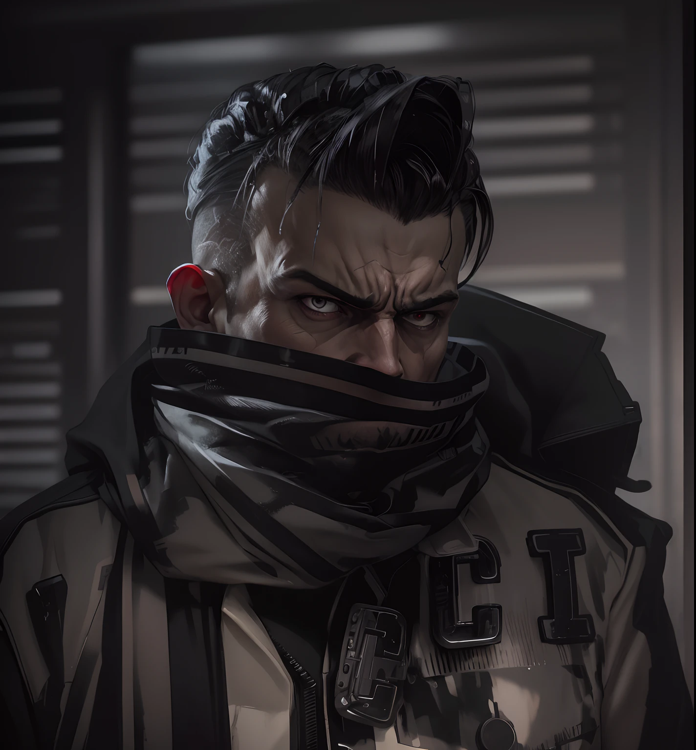 Realistic angry Face expressions face hide with luxury clothe, me look like realistic, angry dangerous eyes, angry expressions, angry look, realistic, cyberpunk, 4k, look like realistic, criminal look, gangster, gunslinger, gangwar theme, feel like realistic, super ultra realistic, dark war dangerous theme, l biggest criminal vibe, feel like mafia, crime scene,