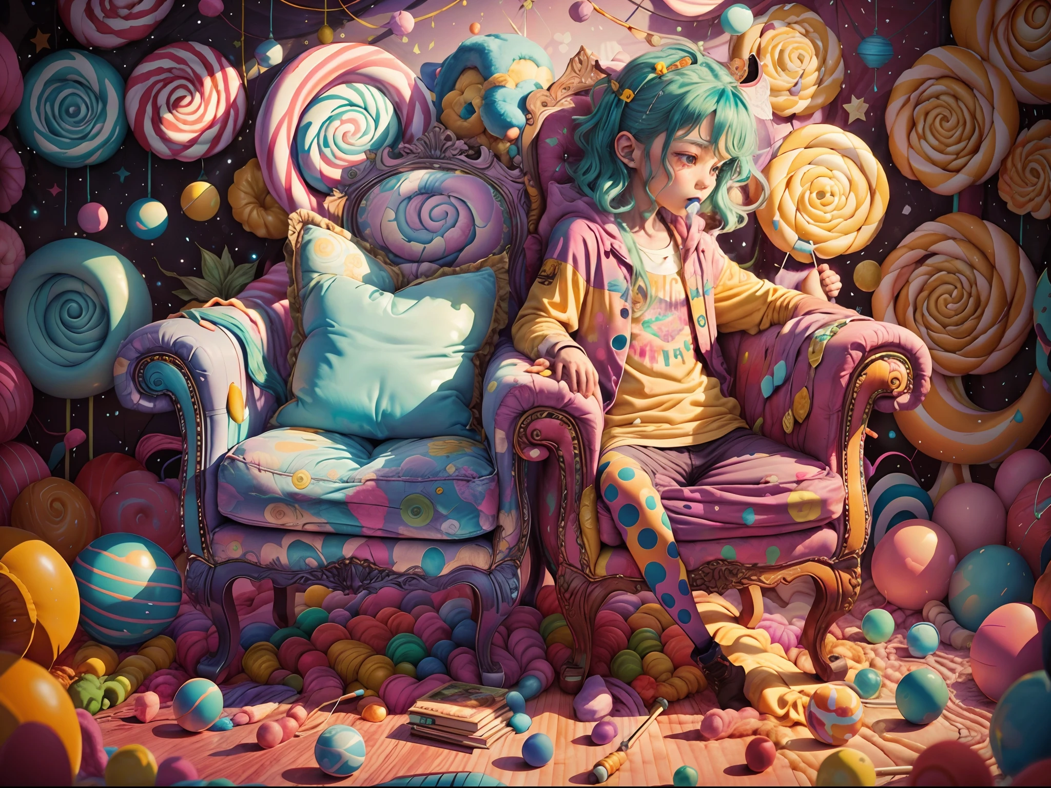 Lollipop armchair colorfull