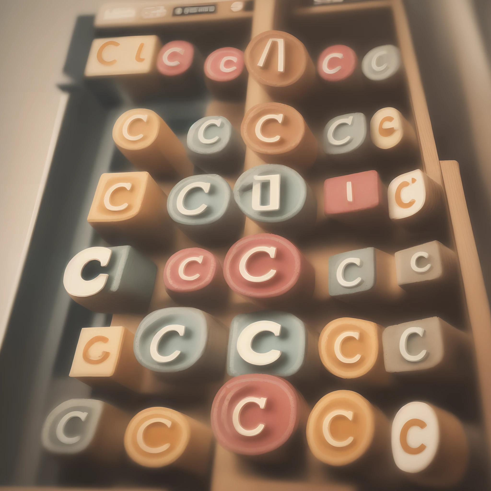 Capital letter C, C,c,C,c,c,C