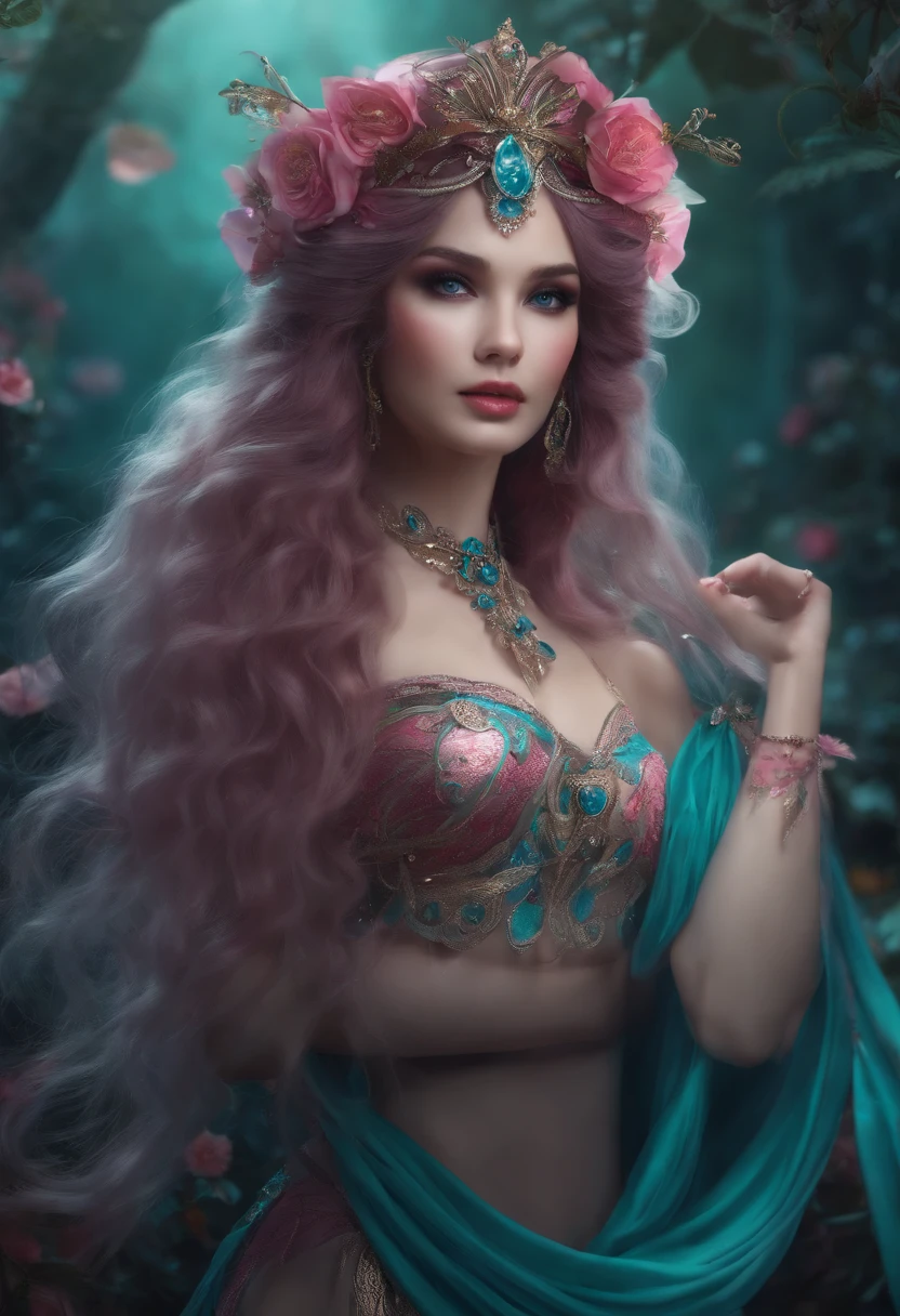 RAW photo of young English woman, color photograph, full length portrait, ((a realistic photo of a beautiful young 21yo girl)), shadows, futuristic silver wing eyeliner, dark lips, ((pale glowing skin)), looking at viewer, sexy, erotic pose, smirk, shy, expressive purple hair, perfect facial features, perfect realistic skin, tight iridescent dark pink crop top, short pleated pink skirt, masterpiece, high quality, very detailed face, gothic, night bokeh background, small breasts,