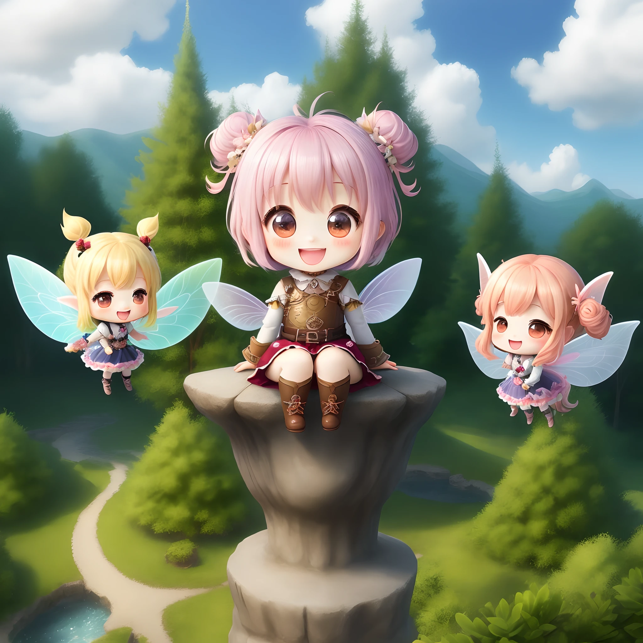 animations、Fantasy world、Fairies laugh、kawaii、Chibi Fairy