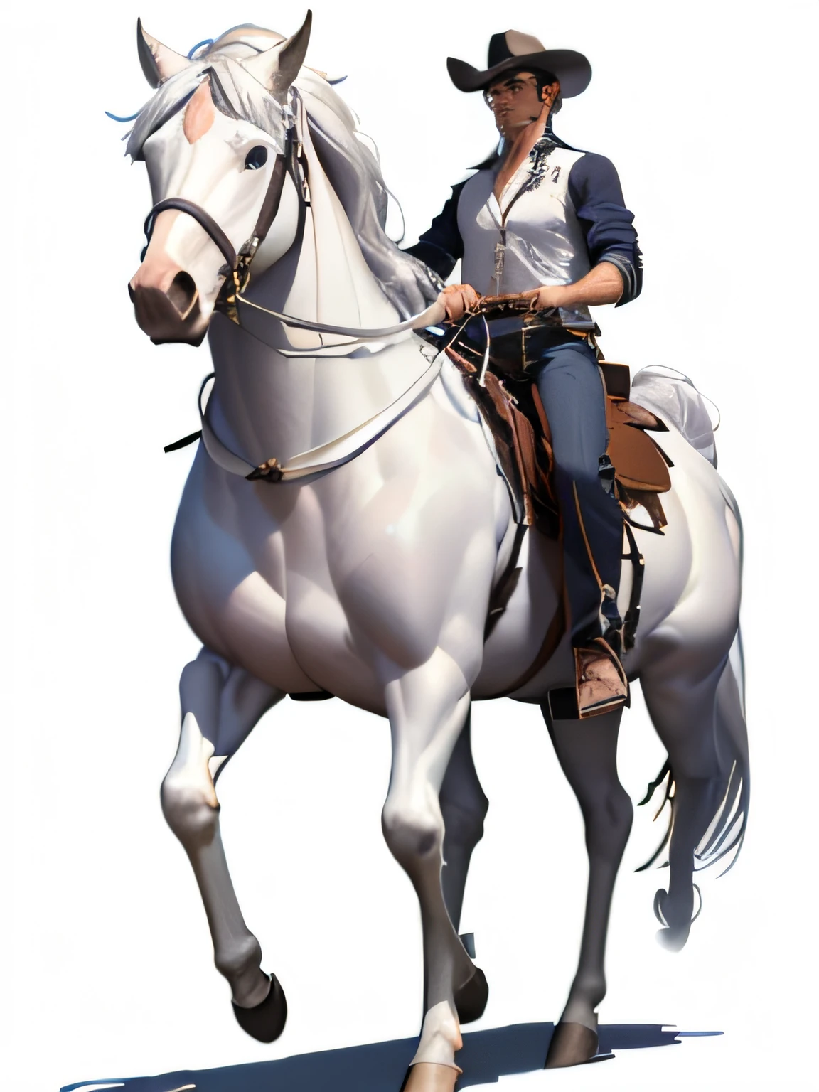 1Centaur Girl,Slender horse body,Sexy,White Silk,charming,A charming gesture,Perfect body,
