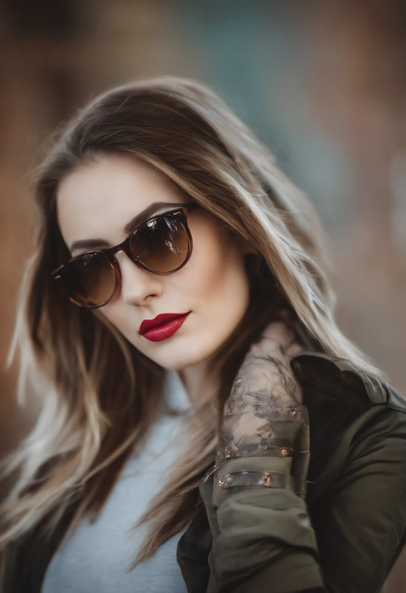 Centrado perfecto, Lindo lobo. Use una chaqueta del equipo estudiantil, usar gafas de sol, Usar auriculares, cheerfulness, standing up position, Belleza abstracta, centrado, Looking at the camera, in front of camera, nearing perfection, dynamic, Altamente detallado, Suave, foco nítido, 8k, high-definition resolution, 插圖, arte de Carne Griffiths y Wadim Kashin, fondo blanco