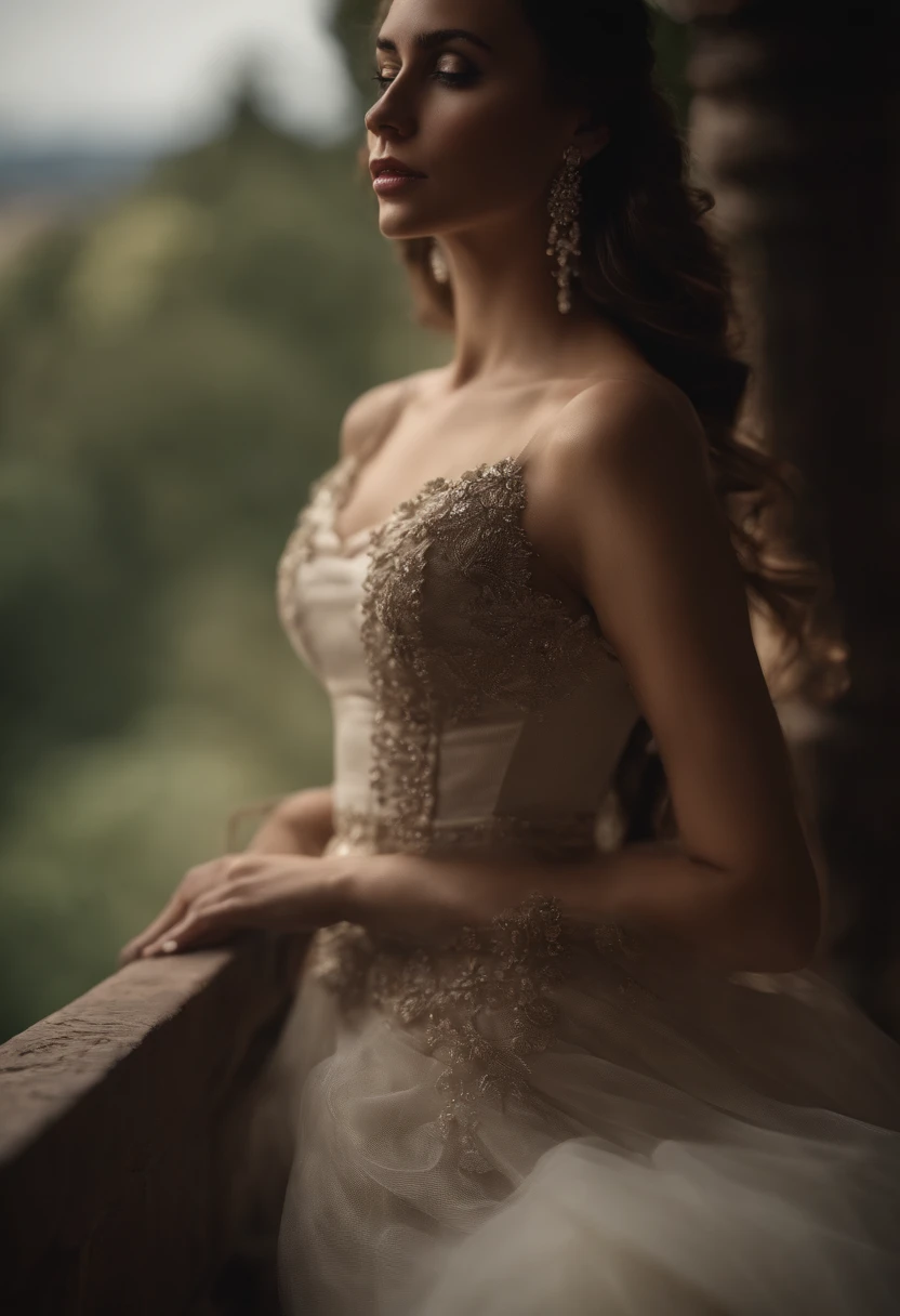 best quality, master part, Altas, 1girl, vestido de seda transparente da porcelana, beautiful face, ornamento de cabelo, Olhando para o Viewer, sorrir, boca fechada,lips, vestir,ornamento de cabelo, colar, jewelries, cabelos longos, Brincos, beautiful face,sobre_corpo, Efeito Tyndall,fotorrealista, Dark Studio, Rim lighting, dual-tone lighting,(pele altamente detalhada:1.2), 8k UHD, DSLR, soft lighting, alta qualidade, Volumetric lighting, candid, fotografia, high resolution, 4k, 8k, Bokeh