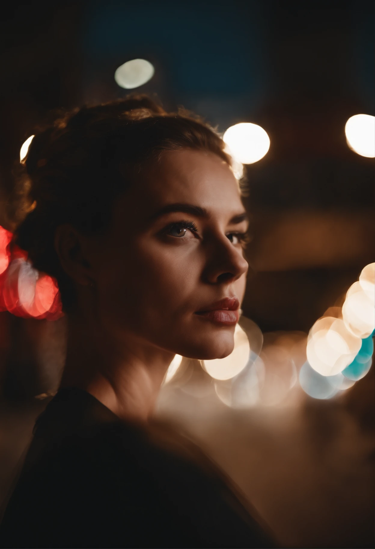 Fashion Portrait Color Photography, Mujer, Neon lights
