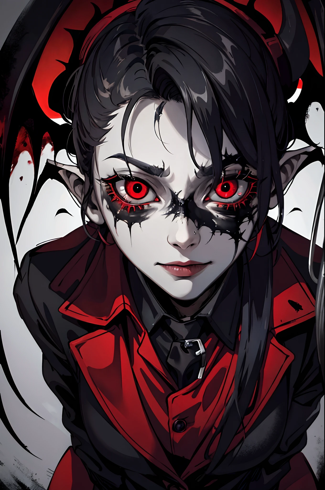 A close up view of sinister and glowing demonic eyes only, dark chilling horror film elements, perfect masterpiece, high quality, high resolution