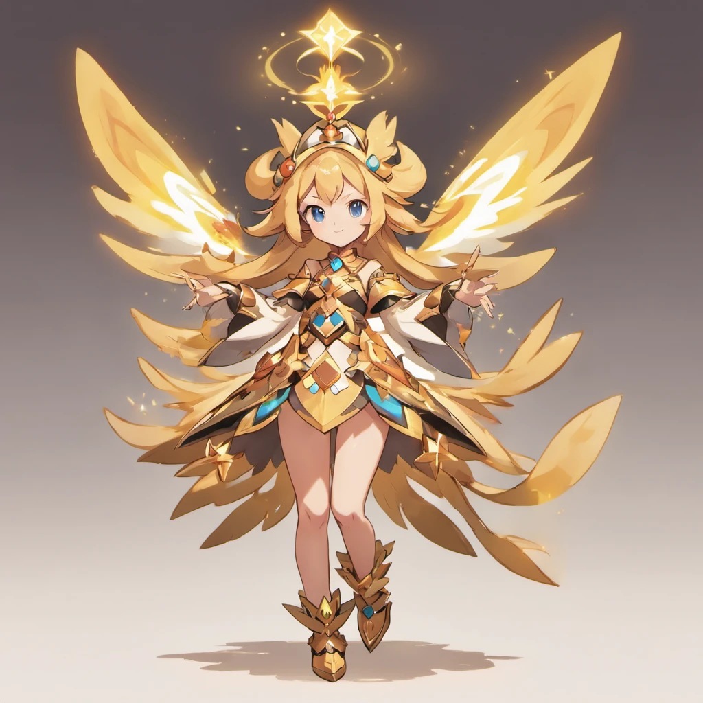 a girl, Guardian, Equip wooden wand, septer, High Priestess, ultra detailed, high definition, highest quality, Game Character Design, fullbody, standing posture,