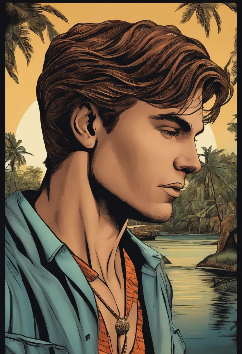Tom azul homen de negocios comicbook