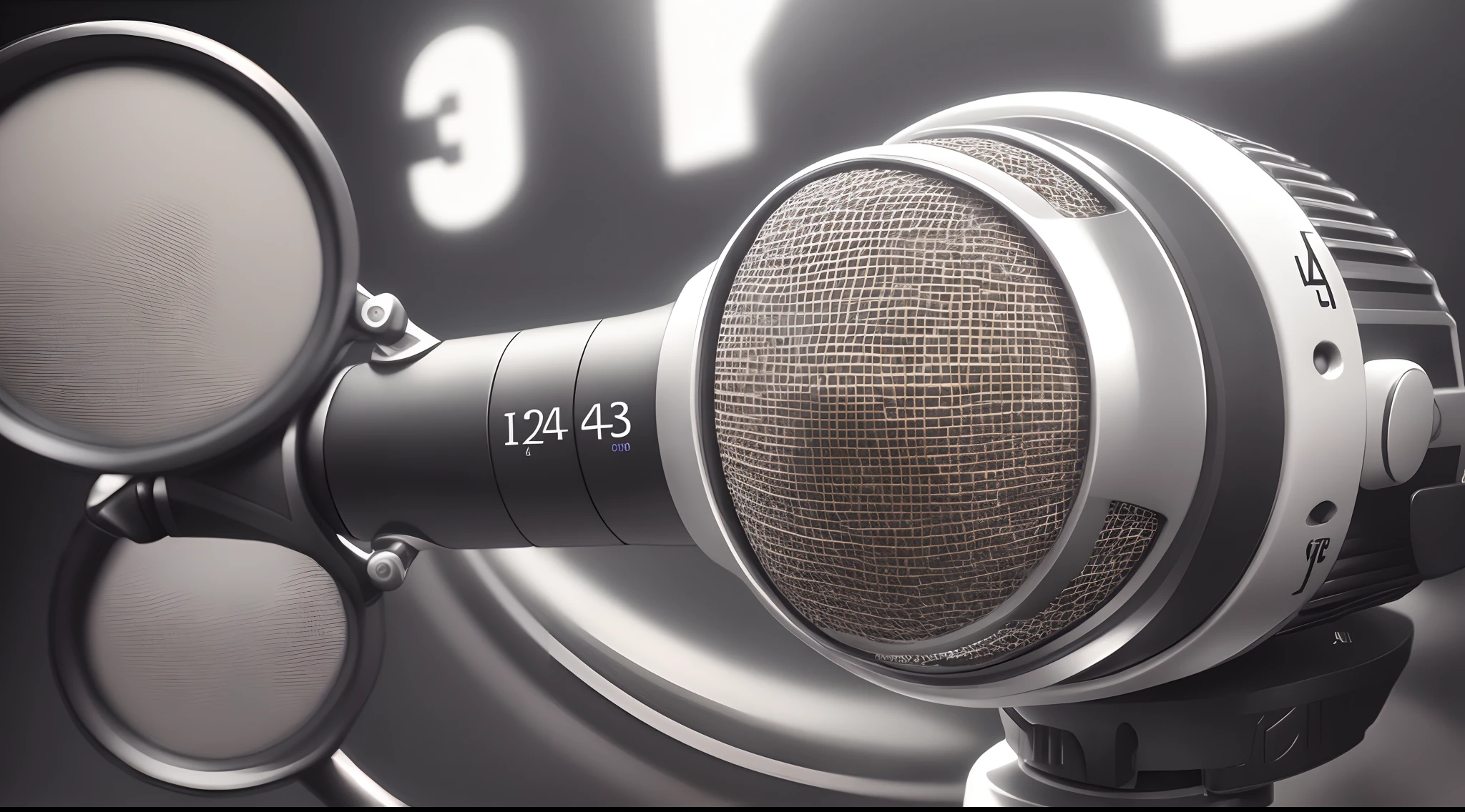 Microphone logo with the number 42