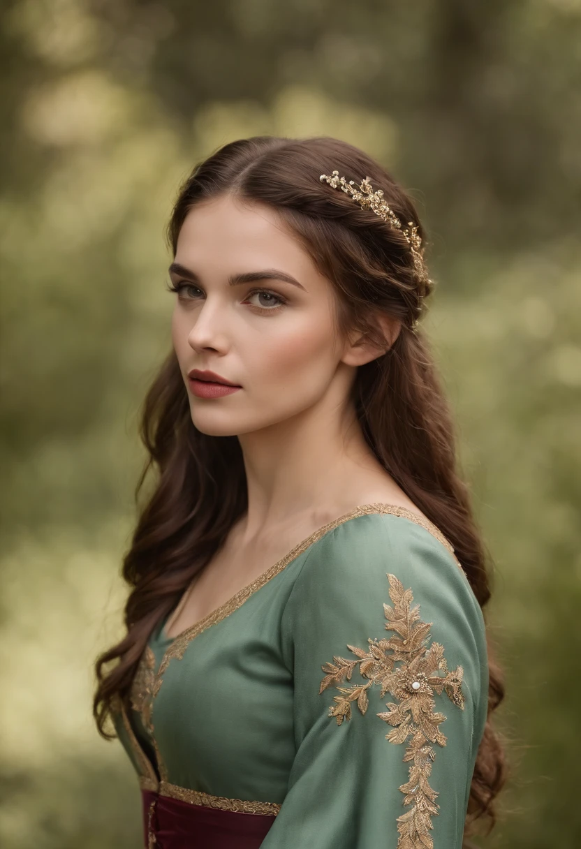 (((uma ferida avermelhada profunda atravessa sua bochecha esquerda))) tez justa, mulher em torno de 19 anos, cabelos brancos naturais, olhos verdes distintos, vestindo kohl, slender and graceful, Beautiful, luz de velas em um ambiente medieval, Ultra sharp focus, tiro realista, roupas femininas medievais, cores tetradicas (cicatriz:1.4)