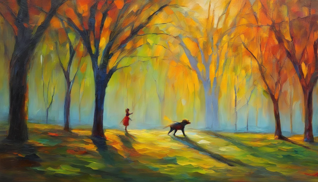 obra prima、qualidade superior、morning、passear。cachorrinho、1girl em、 da nuvem、floating into the sky、um close-up、com luz brilhante、felicidade、Cool morning sun、(spark:0.7) 、passear、Paisagens