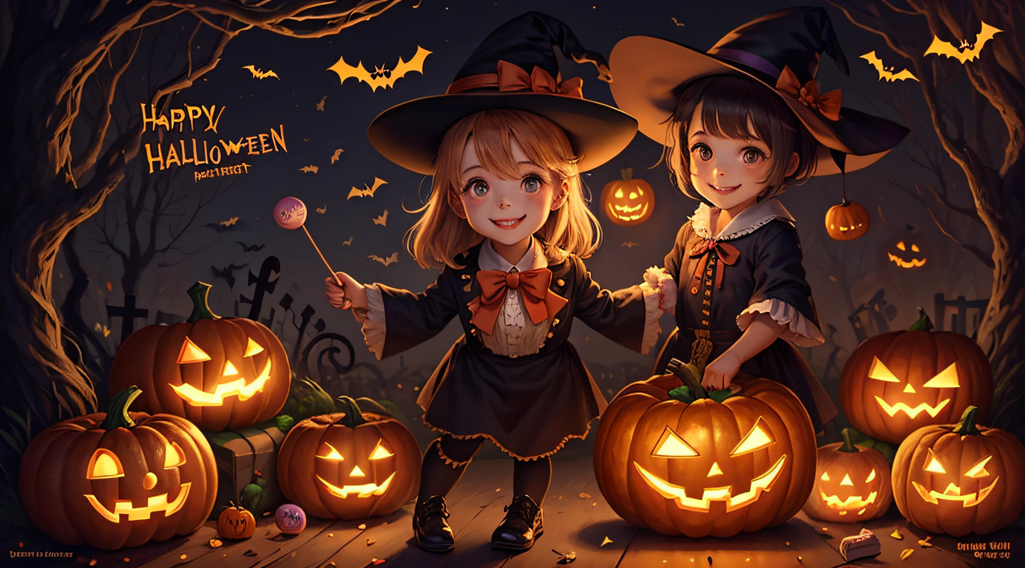 Happy Halloween,Children's Picture Books,Get sweets in costume,Smiling