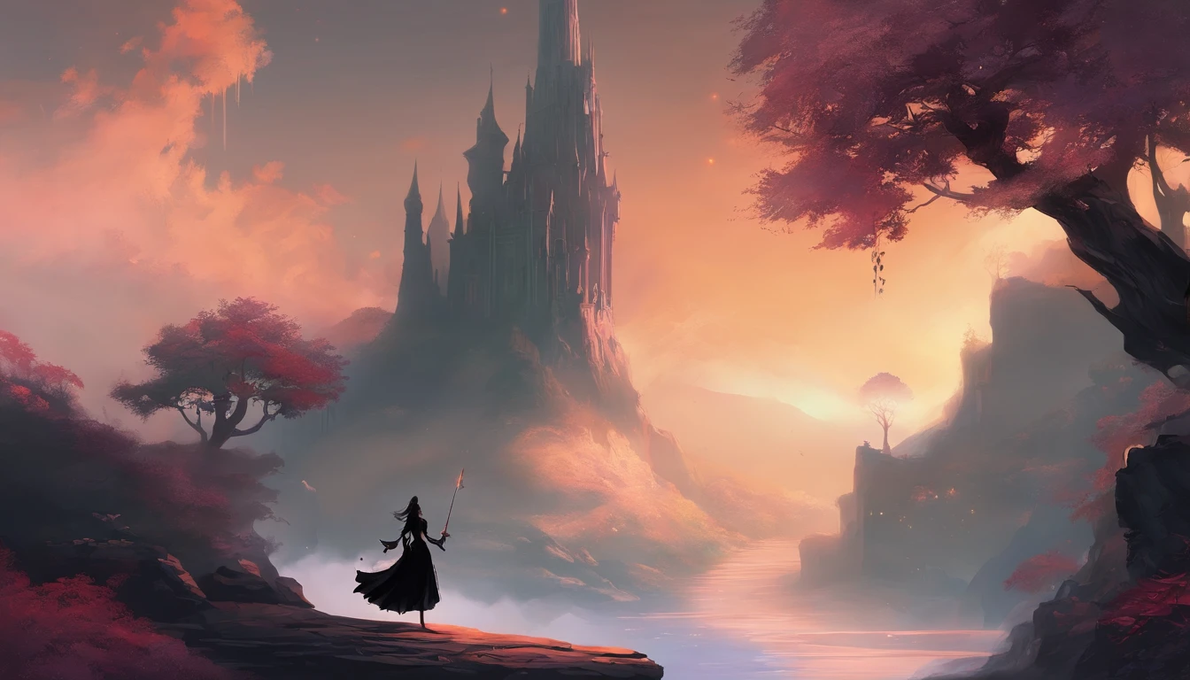 there is a woman in a black dress standing on a rock, Garota Anime usando um vestido preto, fantasy style clothing, vestido longo preto escuro, an elegant gothic princess, Xianxia de corpo inteiro, Sha Xi, uma mulher elegante no vestido preto, por Yang J, wearing a gothic dress, linda senhora, vestido preto escuro, flowing black gown, usando roupas formais de fantasia