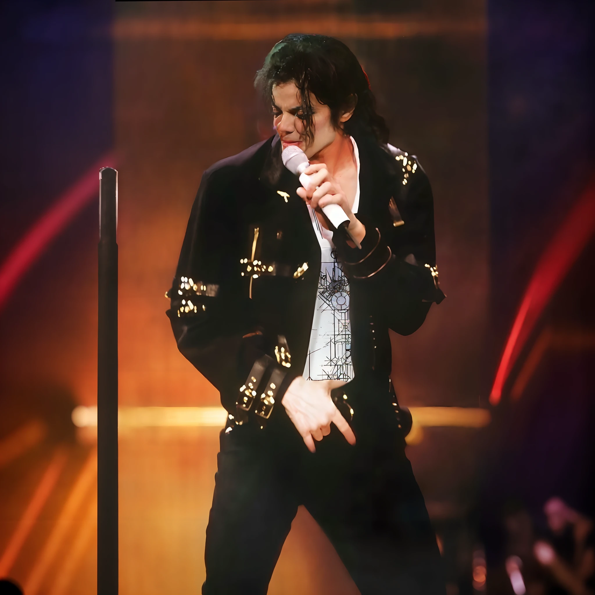 2009 live perfomance O2 arena blurred background, 4K wide shot alamy