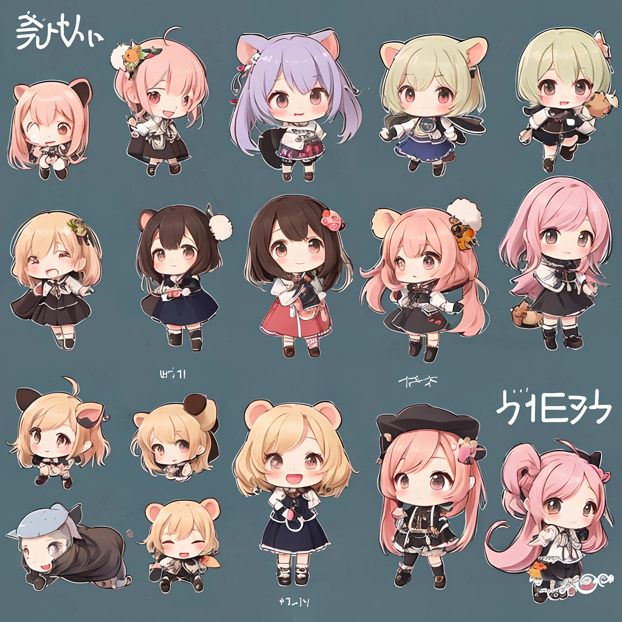 animations、Chibi、1:1 style、Little hamster girl