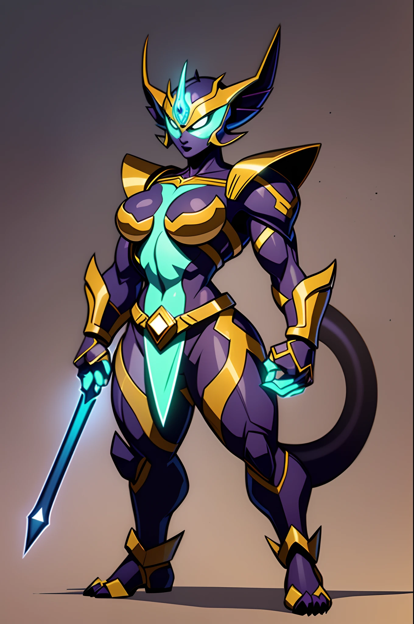 sentai ,monster, standing solo, mythical animal like, female, full body