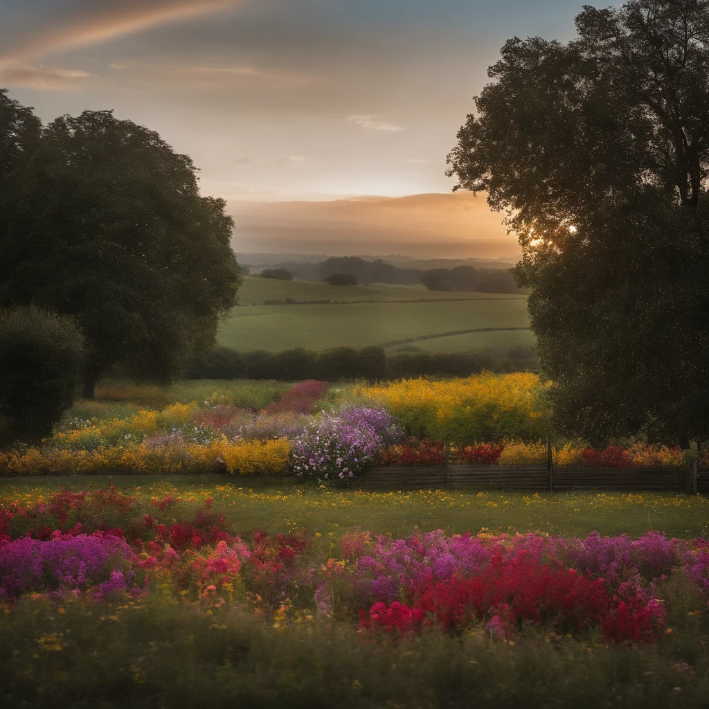Era uma vez um campo florido, where all the rays of the rainbow met.
Ali, The flowers danced in the wind, offering its sweet nectar to all visitors.