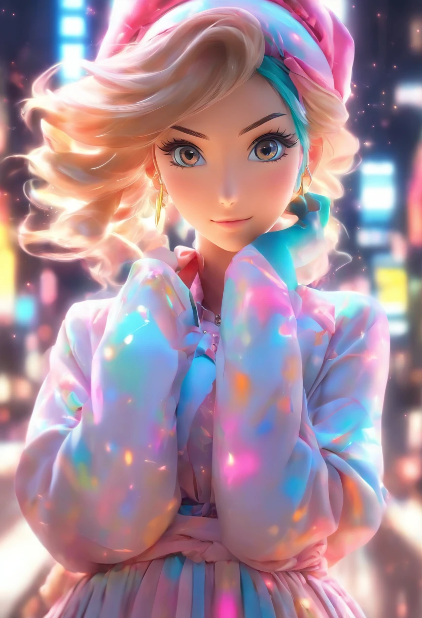 Anime - Stylistic image of a woman in a dress and a jacket, com fones de ouvido, olhando para frente, photorealistic anime girl rendering, Anime suave de arte CG, Estilo de anime 3D realista, Anime peito grande. soft lighting, Arte de anime realista, Arte Digital Anime, Arte Digital Anime detalhada, Estilo anime 4K, Advanced digital anime art, garotas de anime sedutoras, arte digital estilo anime, Estilo anime 3D, Hijabi