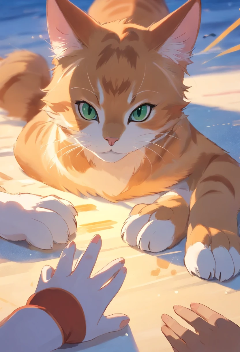 Cat paw,Focusing on paws,Solid background,Punipuni paw,
