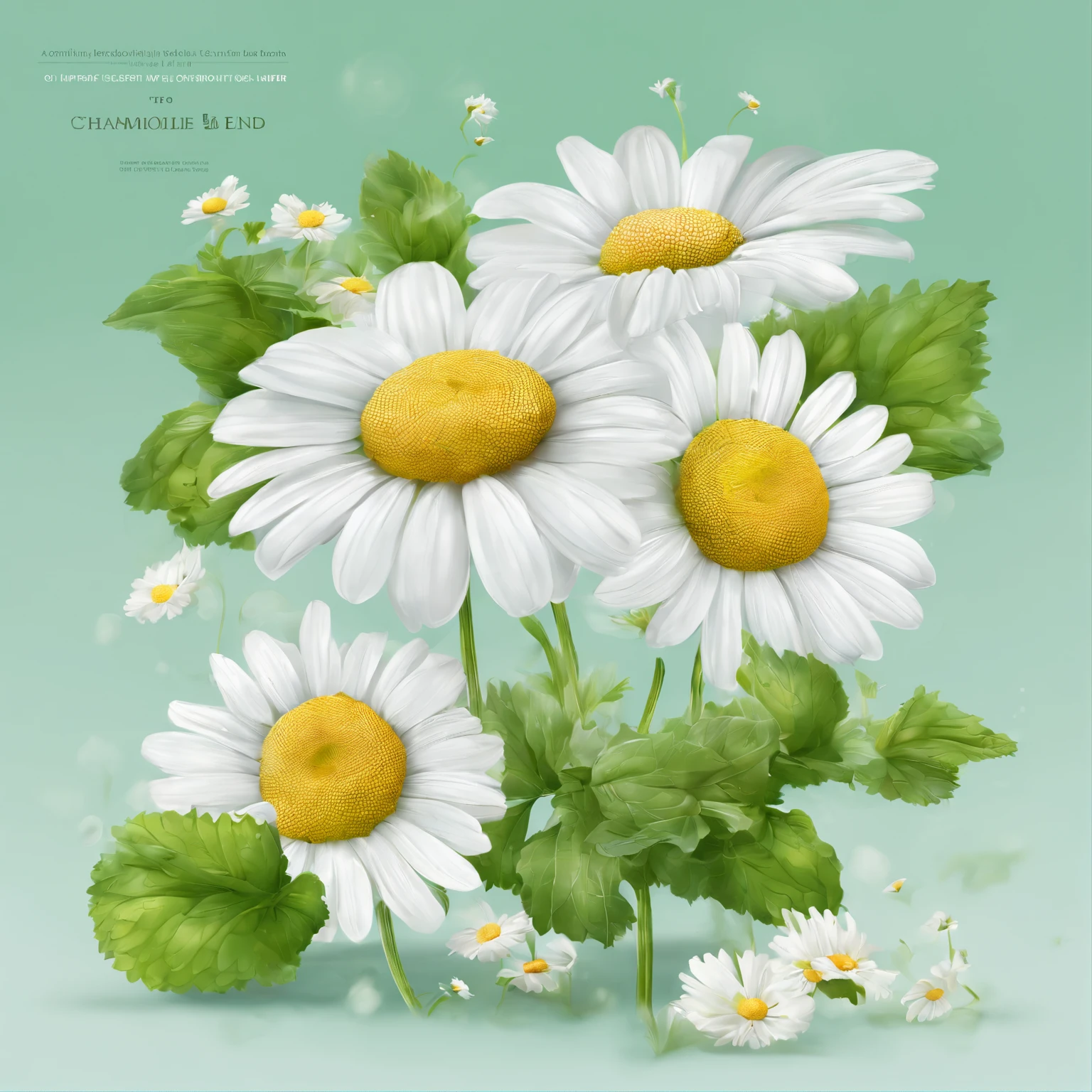 Chamomile and peppermint blend, Flowers and leaves, refreshing, mild, Calm transparency