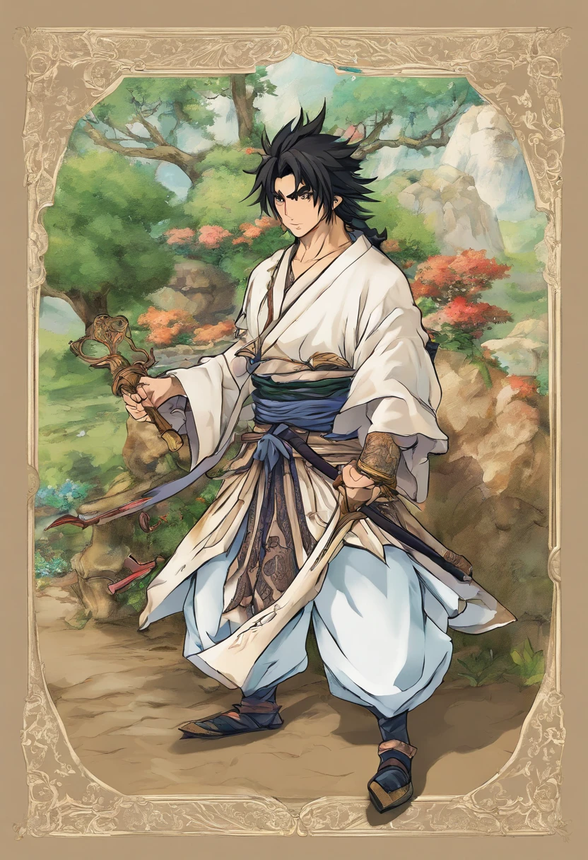 Um Samurai dos animes cansado, perdido no tempo em um mundo de desordem; where principles, Values and good customs no longer exist and are no longer honors. sad and lonely, Living According to His Moral Code, Towards the long-awaited "morte virtuosa" ele continua a andar, mesmo estando ferido, and with shoulders girded in a deep spiritual depression.