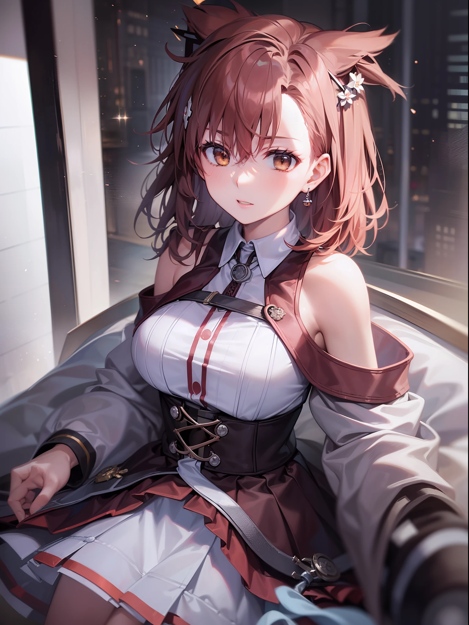 (((Mikoto Misaka))),The highest image quality, hightquality, high detailing, 超A high resolution, 8K resolution, depth of fields, Cinematography, intricate detailes, Elaborate, meticulous, Magnificent, Maximum Detail, Extreme beauty